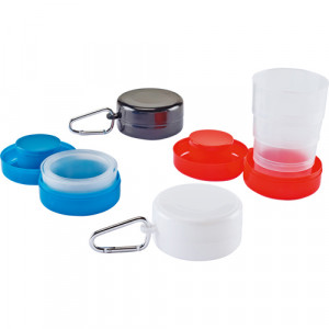 Składany kubek 200 ml z pojemniczkiem na tabletki