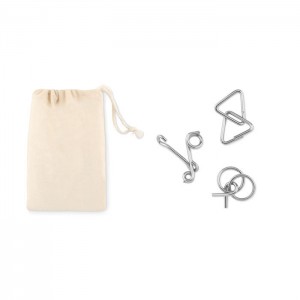 THREENATS - Zestaw 3 metalowych łamigłówek