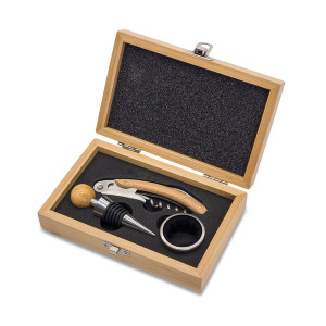 Zestaw do wina w bambusowym pudełku Sommelier