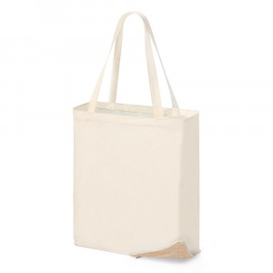 Torba bawełniana, składana, elementy z juty